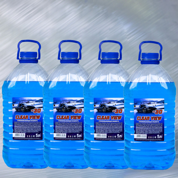 Жидкость стеклоомывателя зимняя -30, 5л CLEAR VIEW / Омывающая жидкость .