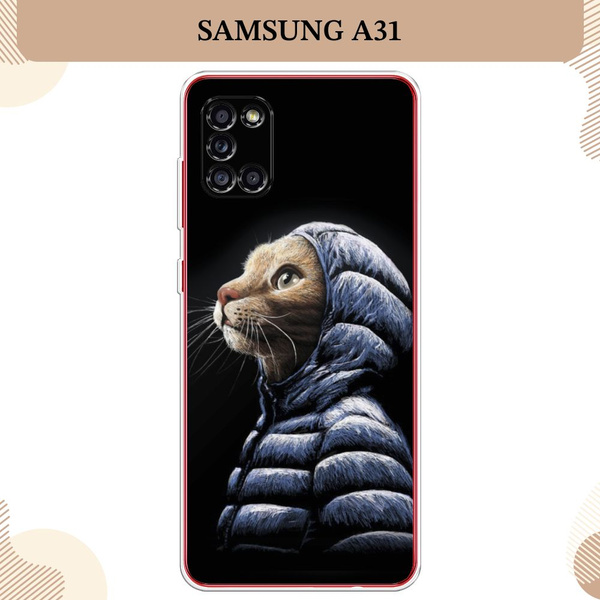 Силиконовый чехол на Samsung Galaxy A31 / Самсунг А31 Кот в капюшоне ...