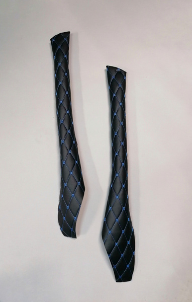 Накладки на стойки лобового стекла ГАЗель Некст/Газон Некст, синий ромб ...