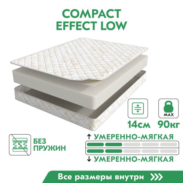 Матрас ASKONA Effect Low серия Compact, Беспружинный, 140 - купить по ...