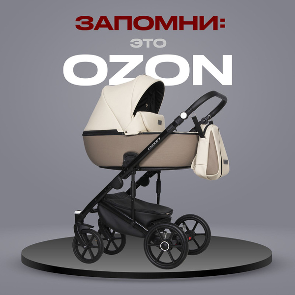 Коляска детская универсальная Riko Basic Ozon Ecco 3 в 1 25 слоновая ...