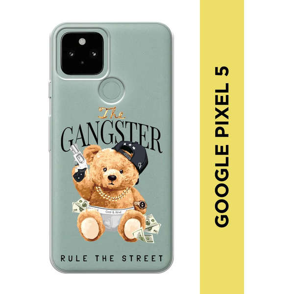Силиконовый чехол на Google Pixel 5 / Гугл Пиксель 5 "Плюшевый гангстер ...