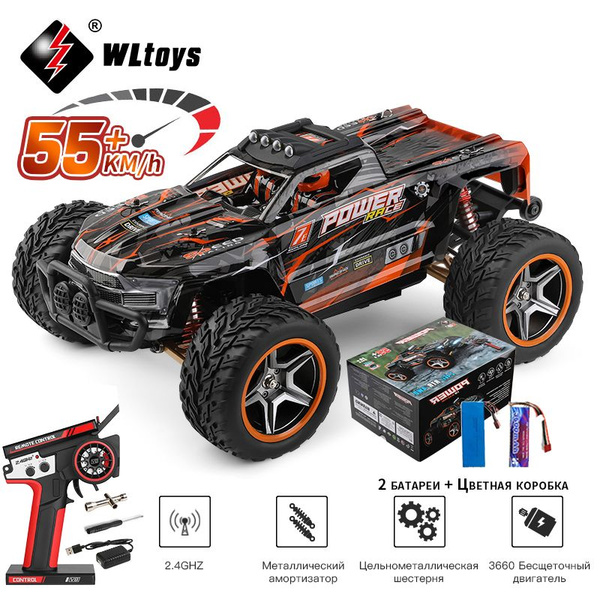 машинка на радиоуправлении,WLTOYS 104018, 1: 10, 2.4G, 55 км / ч ...