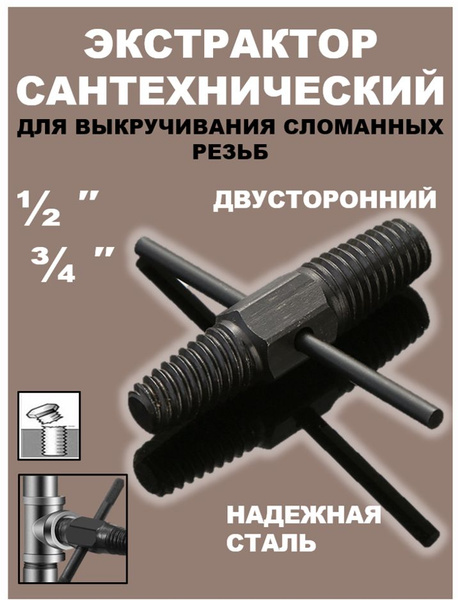 Экстрактор сантехнический для выкручивания сломанных резьб - купить с ...