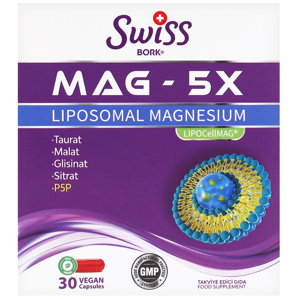 Магний липосомальный 5 форм 30 капс Swiss Bork - купить с доставкой по ...
