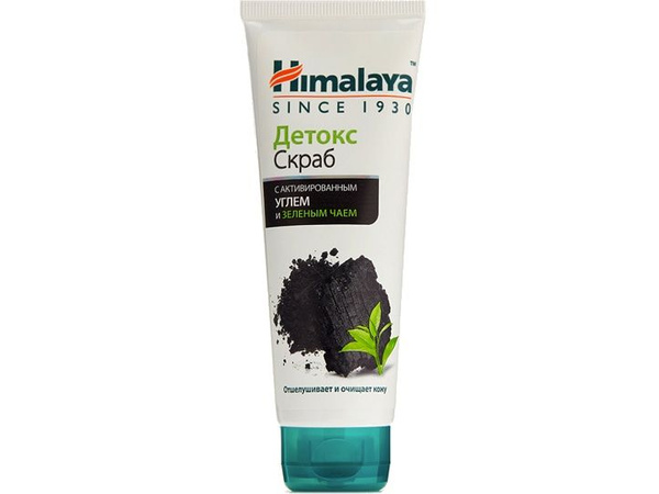 Скраб- детокс для лица HIMALAYA с активированным углем и зеленым чаем ...