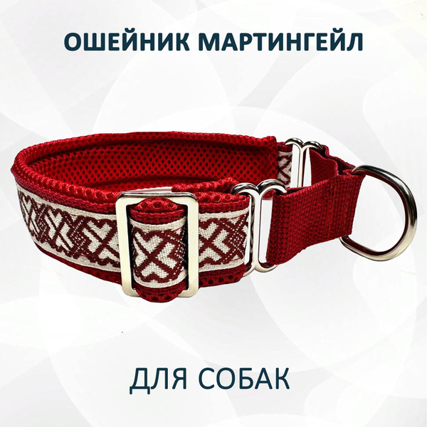 Ошейник для собак мартингейл (полуудавка) "Красный дракон". M - купить ...