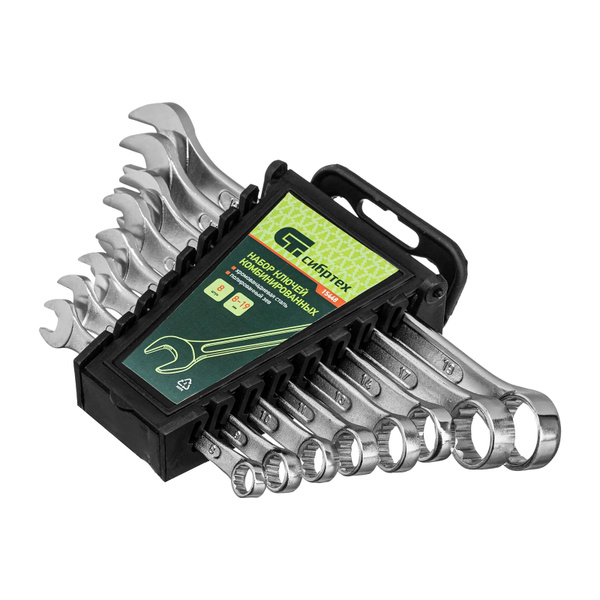 Набор ключей Сибртех комбинированных 8-19мм CrV 8шт. (15448) - купить с ...