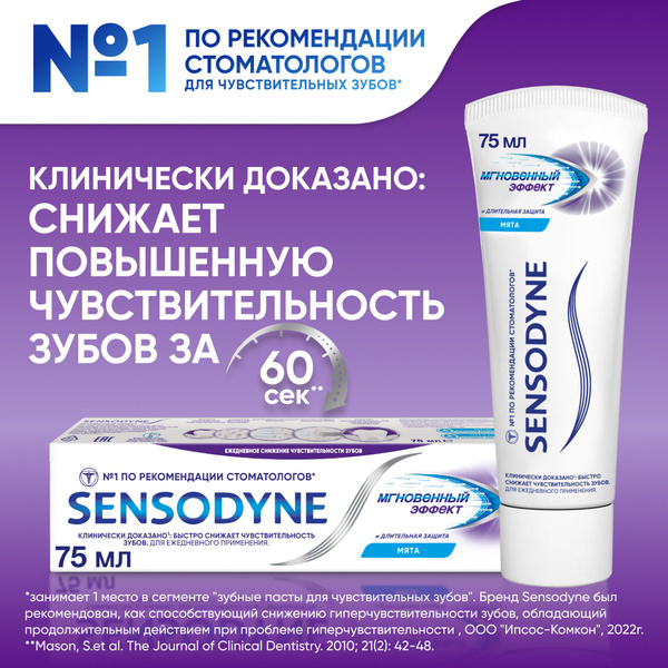 Зубная паста Sensodyne Мгновенный Эффект для чувствительных зубов с ...
