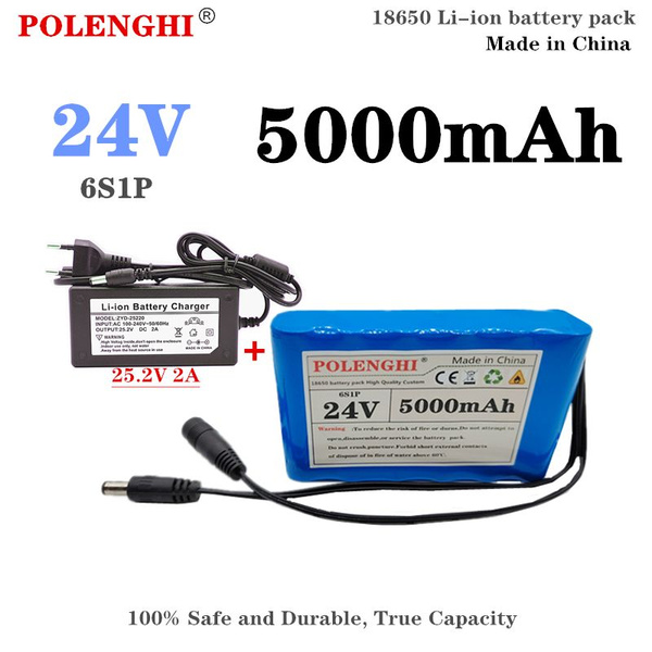100% Подлинная емкость 18650 DC 24V 5000 мАч Аккумулятор Камера ...