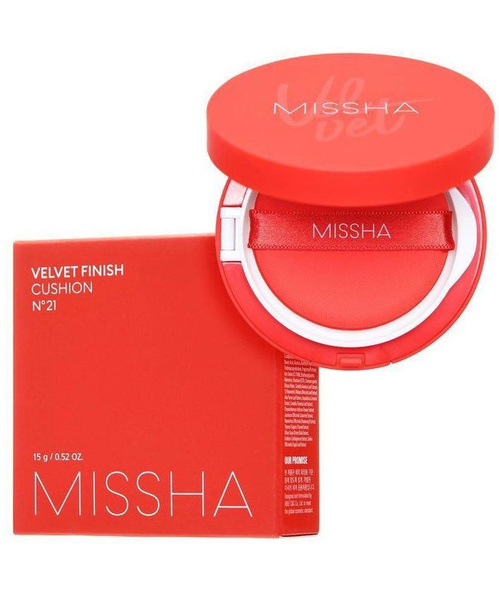 Тональный кушон с матовым финишем Missha Velvet Finish Cushion SPF50 ...