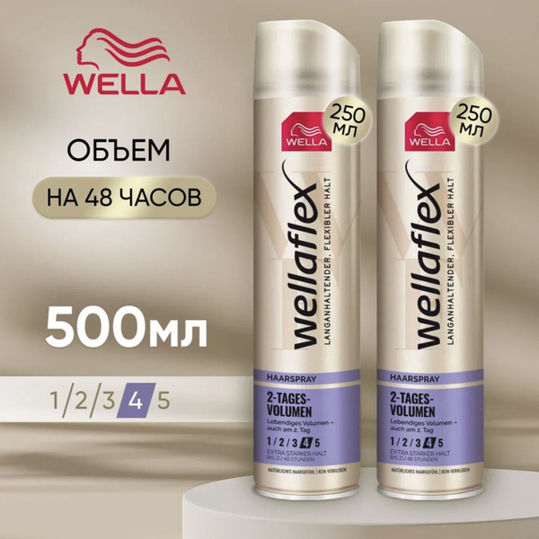 Лак для волос антистатик WELLA Wellaflex ДВУХДНЕВНЫЙ ОБЪЕМ ...