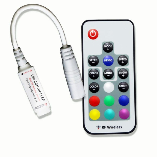 Контроллер RGB mini для светодиодной ленты с пультом ДУ белый, 12/24V ...