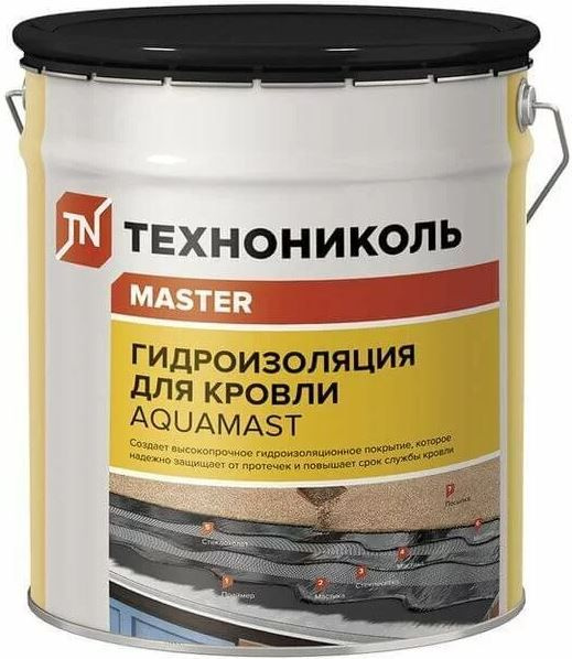 Мастика AquaMast (для кровли) битумно-резиновая ТехноНИКОЛЬ 3 кг ...
