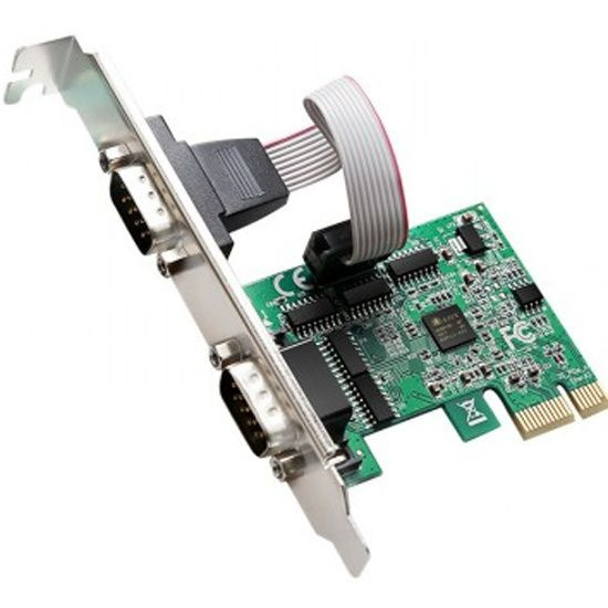 Контроллер PCIe COM RS232 x 2 порта KS-575, карта расширения PCI ...