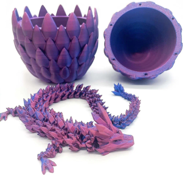 3D Printed Dragon in Egg/Chinese Long/Китайский дракон + сувенирный ...