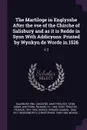 The Martiloge in Englysshe After the vse of the Chirche of Salisbury and as it is Redde in Syon With Addicyons. Printed by Wynkyn de Worde in 1526: V.3 - Eng Martyrology Salisbury, Syon Abbey, Richard Whitford