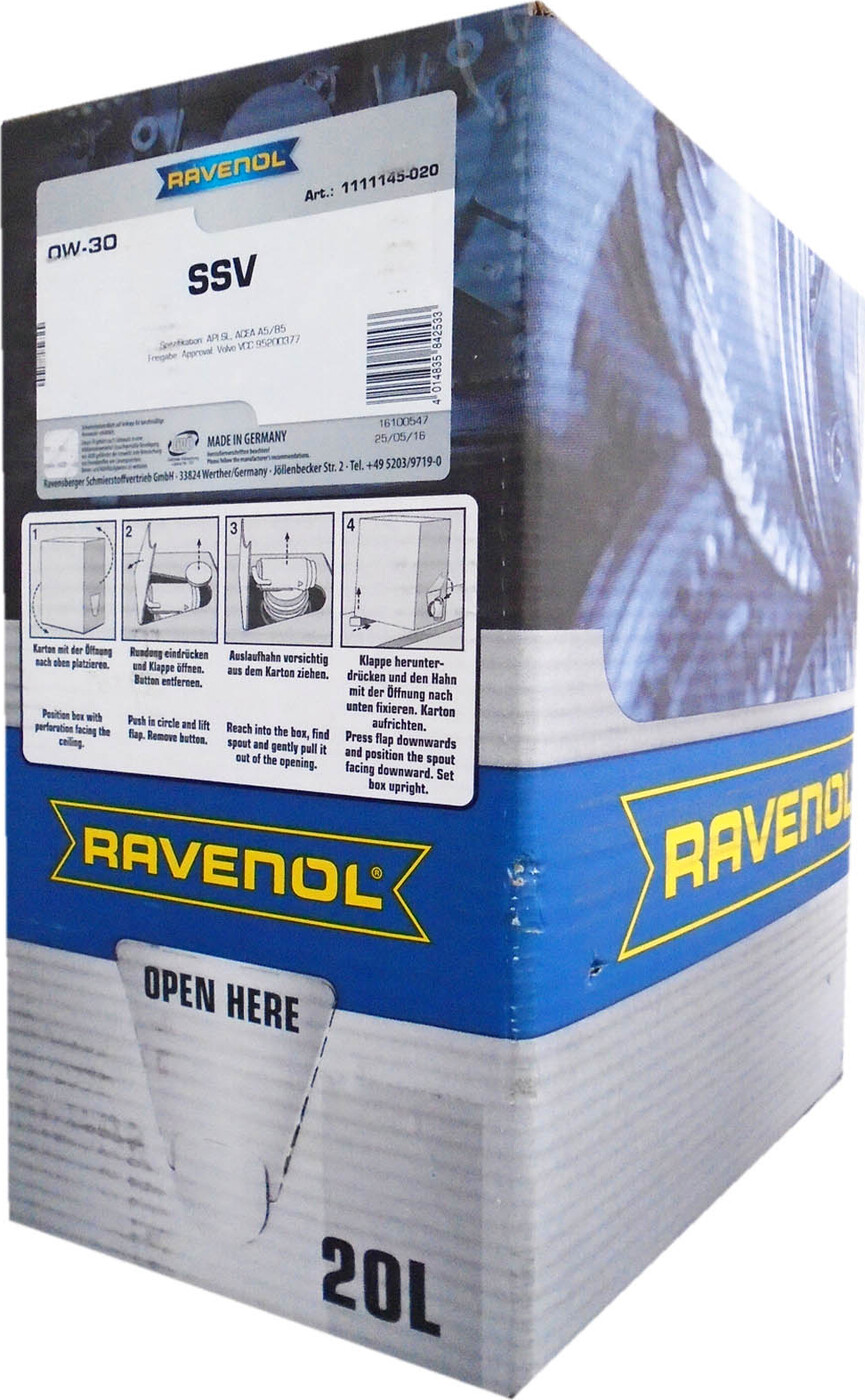 фото Моторное масло RAVENOL SSV Fuel Economy SAE 0W-30 (20л) ecobox