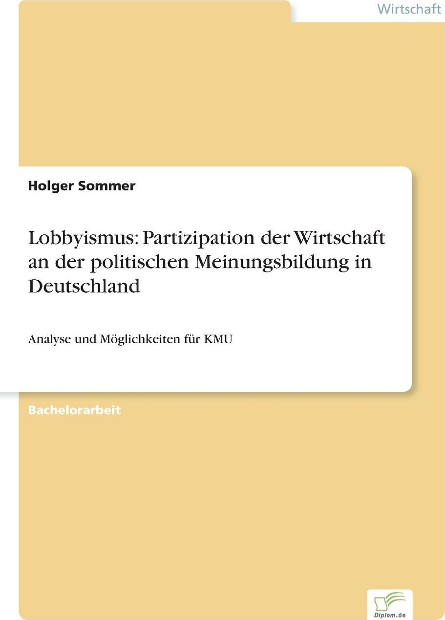 фото Lobbyismus. Partizipation der Wirtschaft an der politischen Meinungsbildung in Deutschland