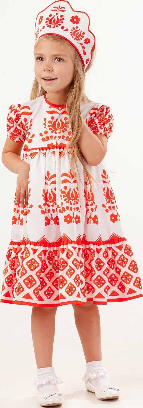 фото Карнавальный костюм Аленушка платье, кокошник размер 140-72 Пуговка