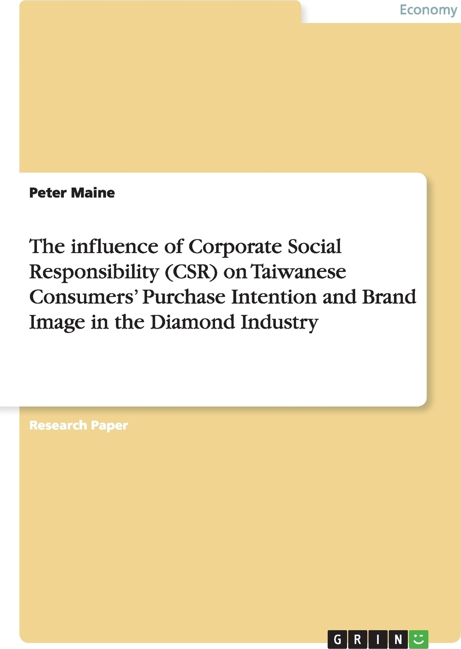 фото The influence of Corporate Social Responsibility (CSR) on Taiwanese Consumers' Purchase Intention and Brand Image in the Diamond Industry