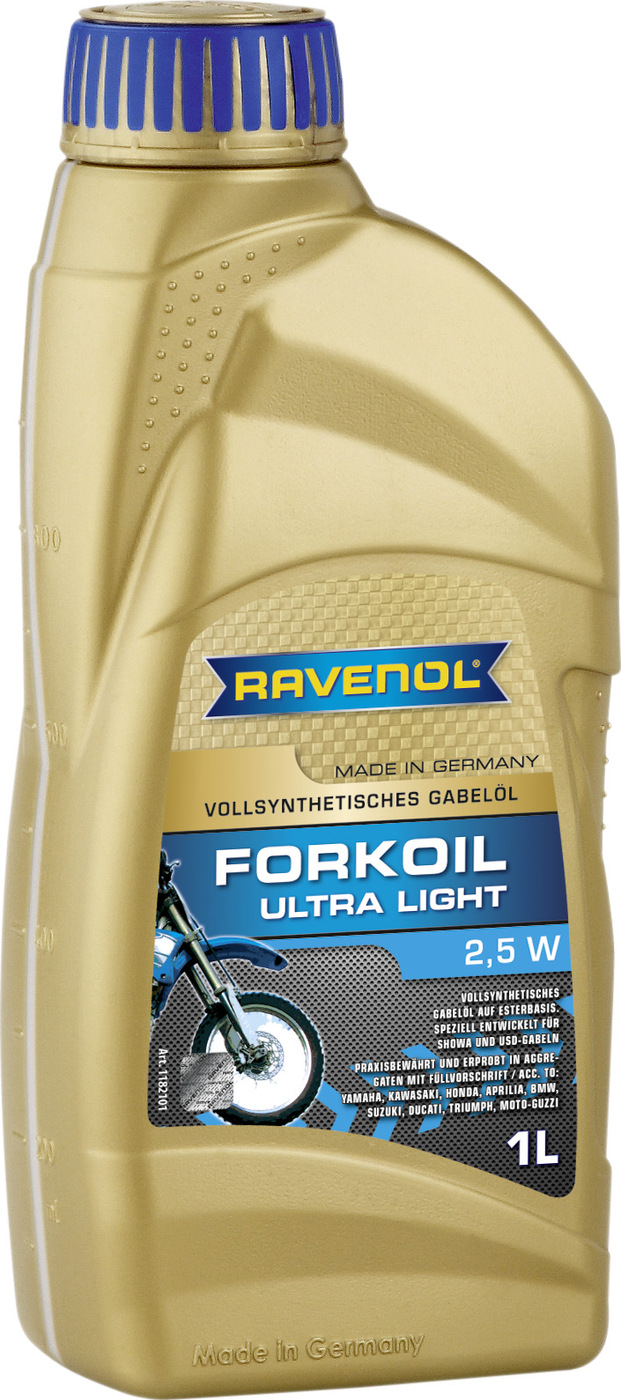 Ravenol масло вилочное ravenol forkoil ultra light 2,5w, 1 л 4014835731615