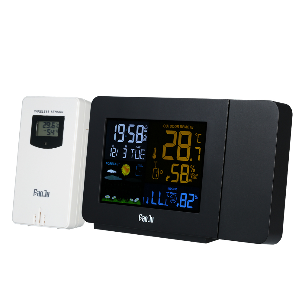Метеостанция fanju. Метеостанция lefutur lf2305. fanju wireless weather station. fanju метеостанция отзывы. fanju часы с проектором купить в россии.
