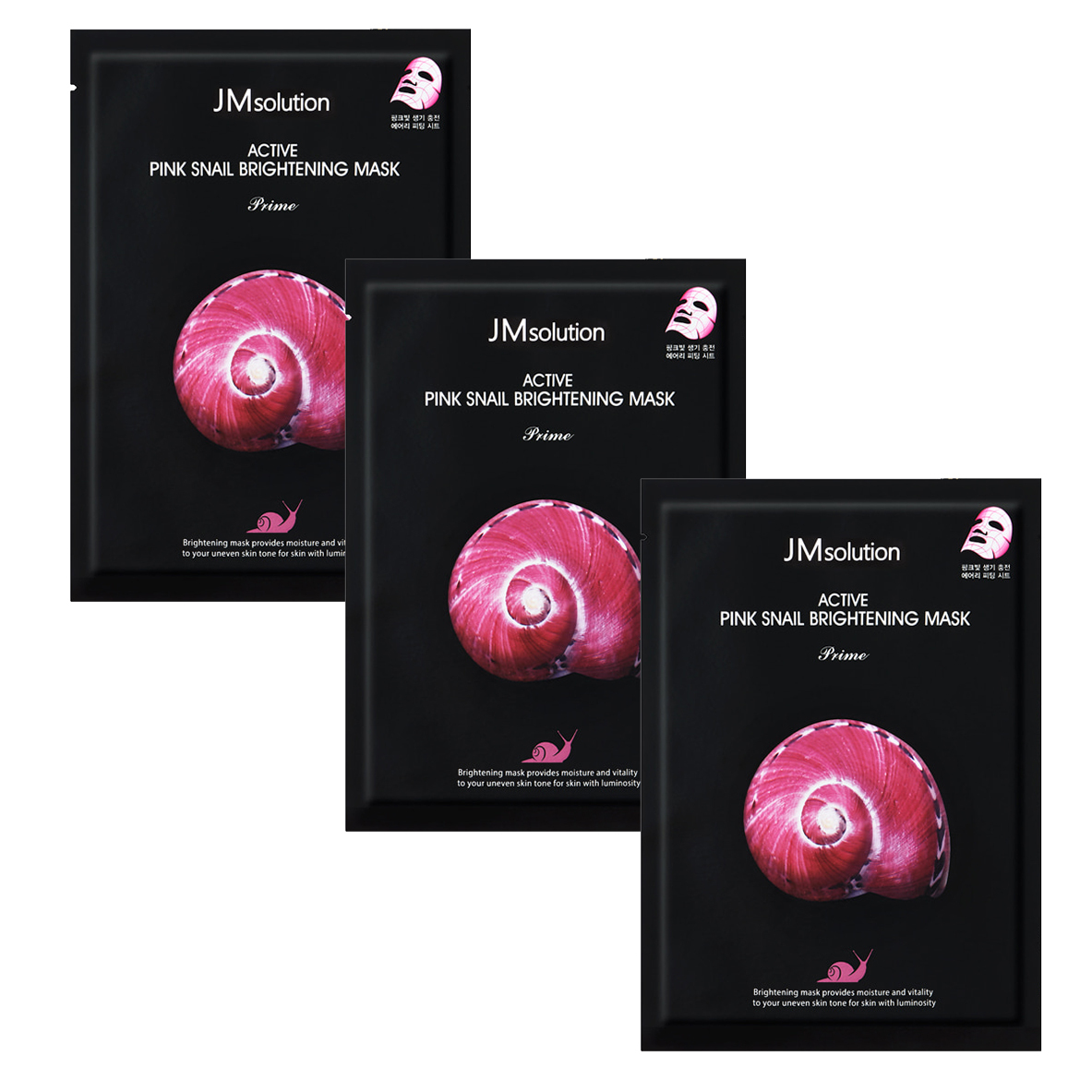 Solution маски. Увлажняющая маска с улиткой JMSOLUTION Active Pink Snail Brightening Mask Prime (33 мл). Тканевые маски JMSOLUTION. [JMSOLUTION] ультратонкая маска с муцином улитки Active Pink Snail Brightening Mask 30мл. Тканевая маска 