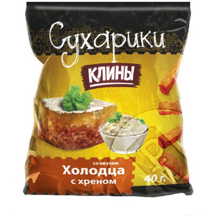 Клины 40г Сухарики ржаные со вкусом холодца с хреном 40шт. — купить в ...