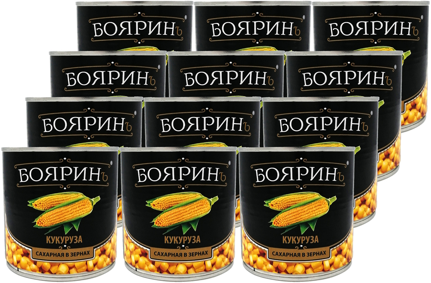 Кукуруза Бояринъ сахарная в зернах, 425 мл - 12 шт — купить в интернет ...