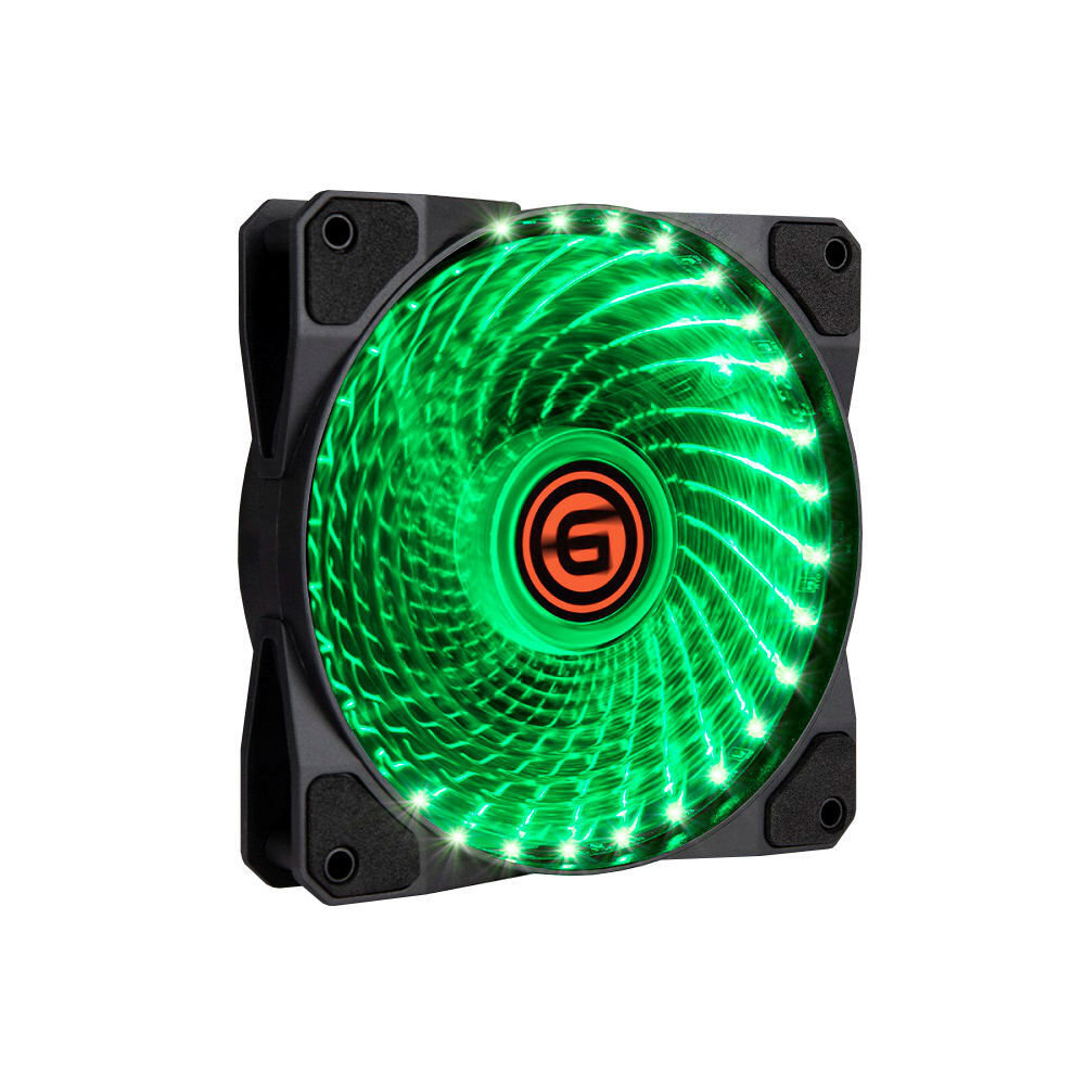 ВентиляторGinzzuLED12LG33(зеленый)длякорпусаПК,120мм