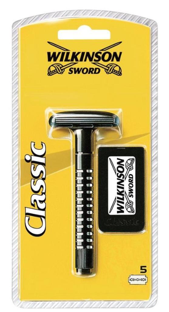 Wilkinson Sword Classic / Schick / Бритвенный "Т"-образный станок с 5 лезвиями.