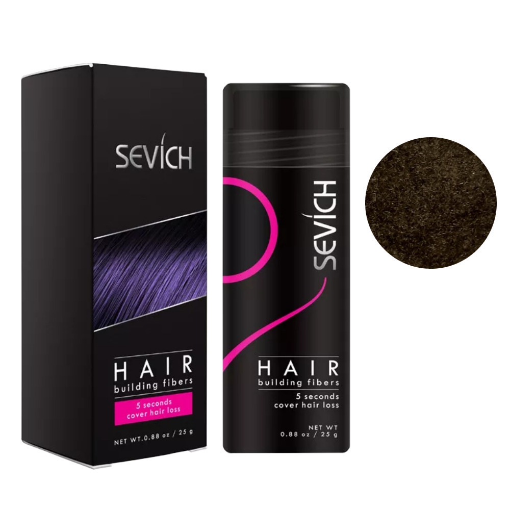 Загуститель для волос Sevich Hair Fibers, 25 гр, medium brown (коричневый)