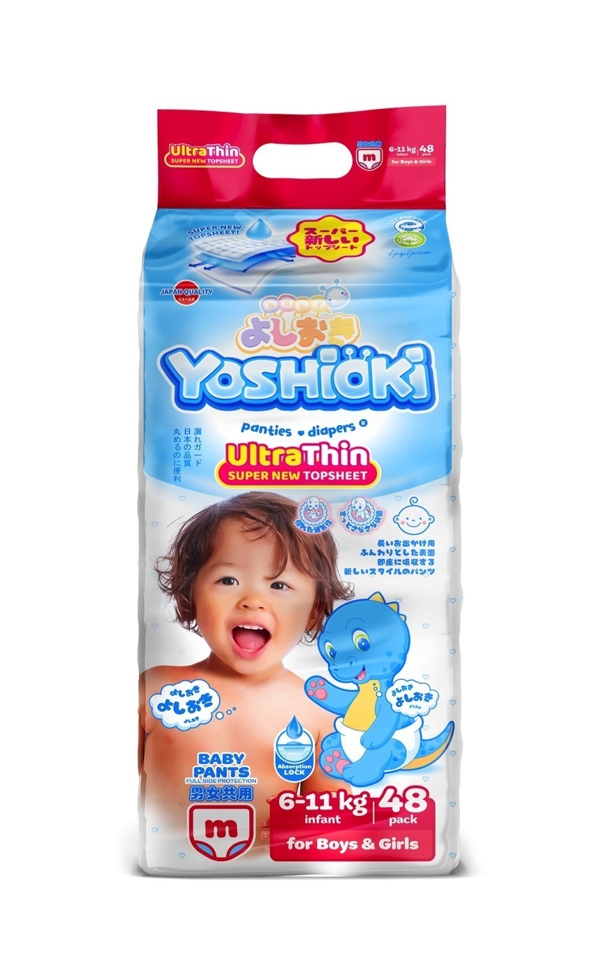 YOSHIOKI трусики - подгузники, ультратонкая серия, размер M (6 - 11 кг) 48 шт