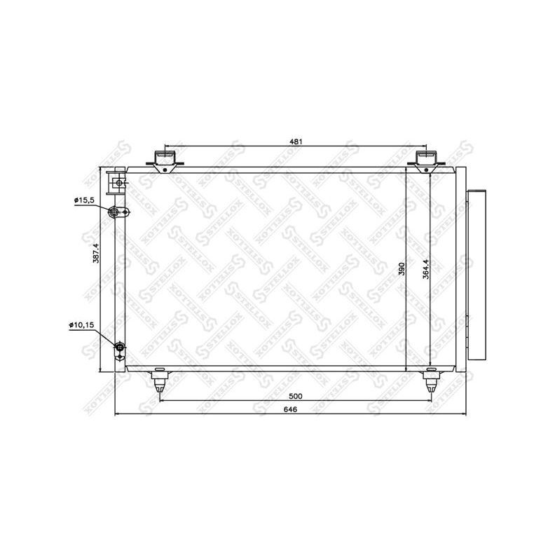 10-45571-SX_радиаторкондиционера!ToyotaCorollaVerso1.6-2.2D-4D04>STELLOX1045571SX