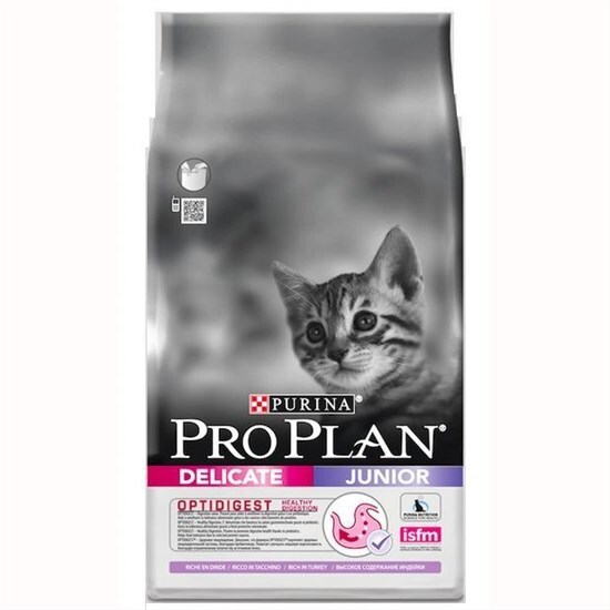 PurinaProPlanOptidigestJuniorDelicateсухойкормдлякотятсчувствительнымпищеварениемсиндейкой