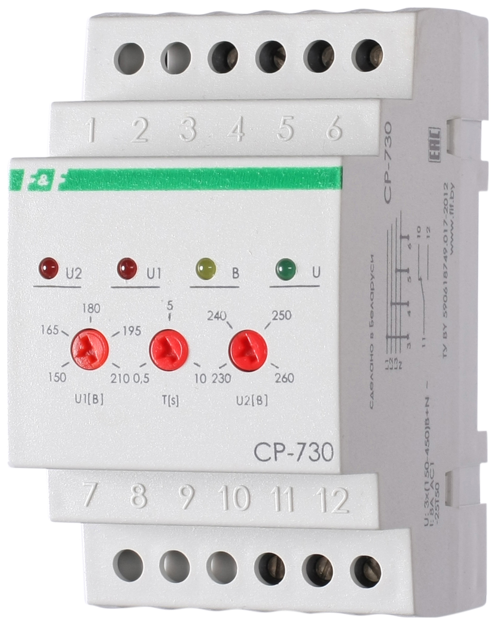 РеленапряженияCP-730длятрёхфазнойсетиЕвроавтоматикаF&F