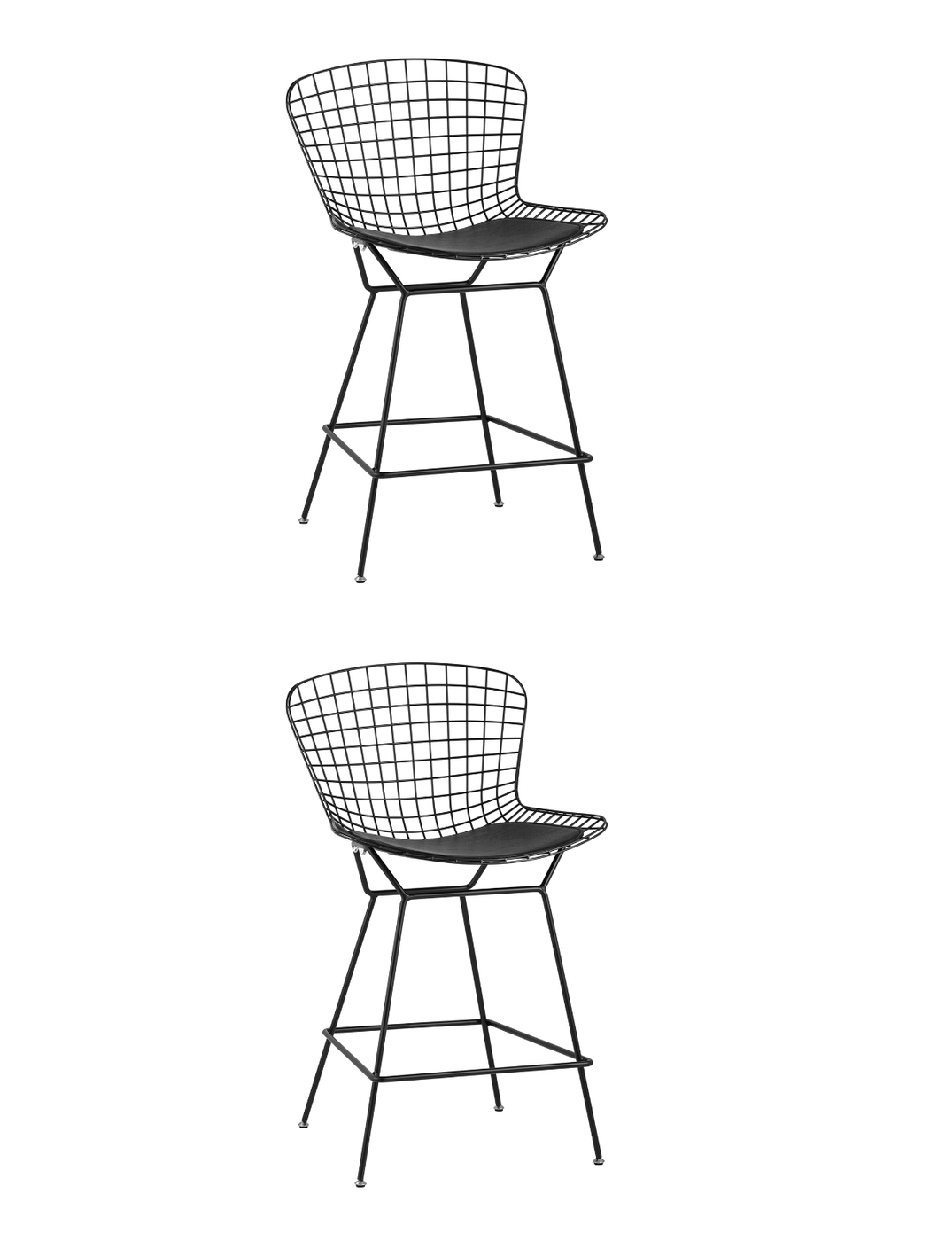 Стул полубарный Bertoia хром