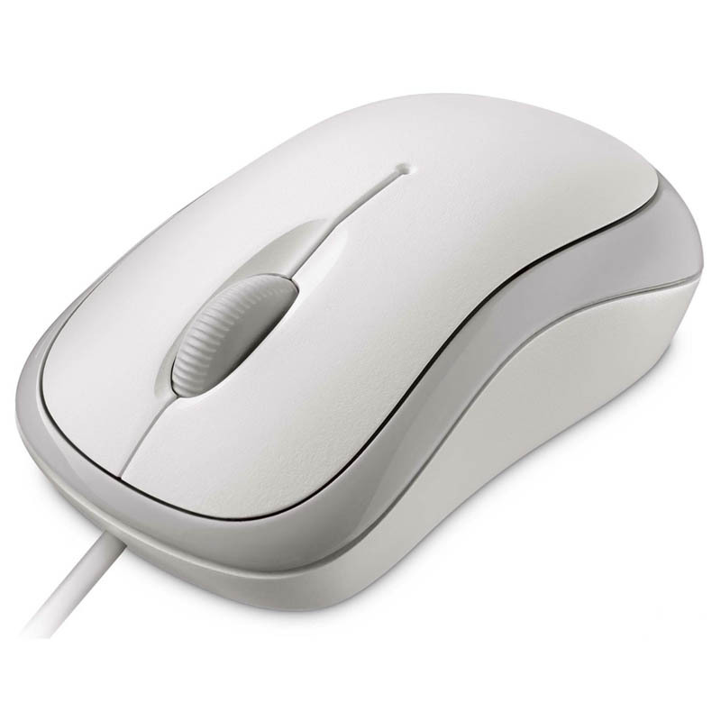 Мышь проводная Microsoft Basic P58-00060, белый - купить по выгодной ...