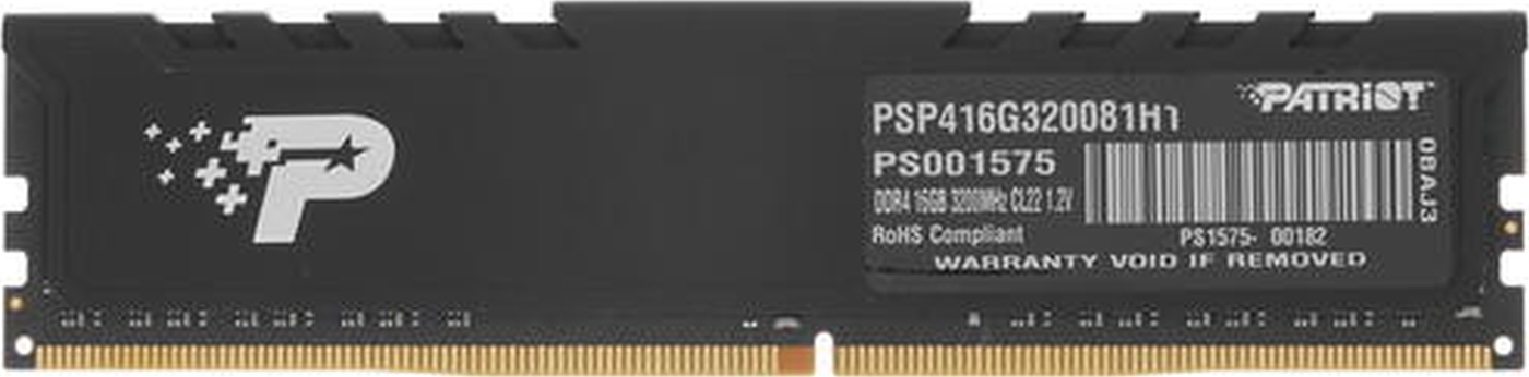 PatriotMemoryОперативнаяпамятьSignaturePremiumDDR43200МГц1x16ГБ(PSP416G320081H1)