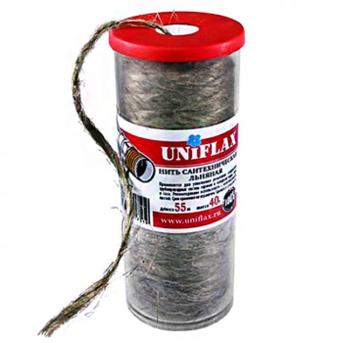 Характеристики Лен сантехнический 40г. в тубе UNIFLAX 55м идеальное ...
