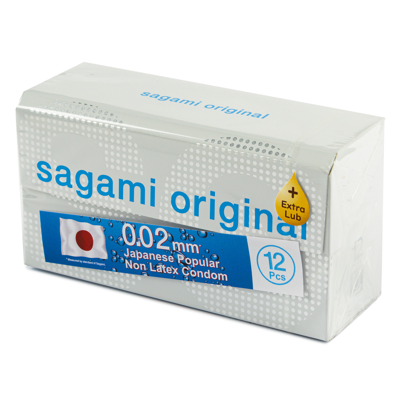 Sagami Original 002 EXTRA LUB - 12 шт Полиуретановые презервативы с дополнительной смазкой