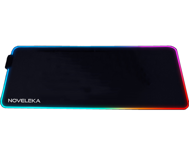 Игровой коврик для мыши c волновой RGB подсветкой 800х300х4 мм, ткань+резина, NOVELEKA, чёрный купить на OZON по низкой цене (174342725)