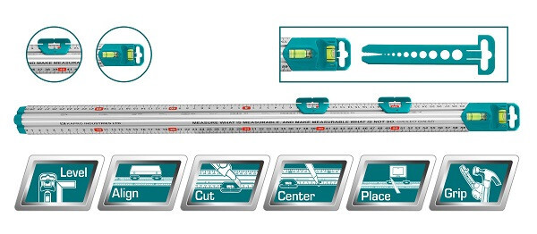 Линейкамногофункциональная60см,суровнемTOTAL