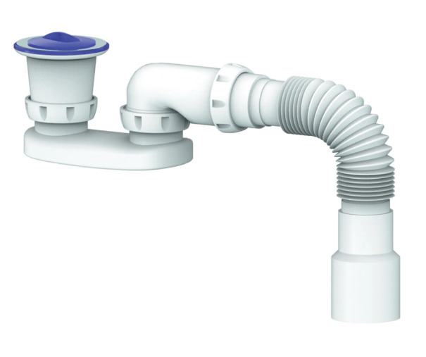 Сифон для душевого поддона регулируемый плоский с гофротрубой - купить ...