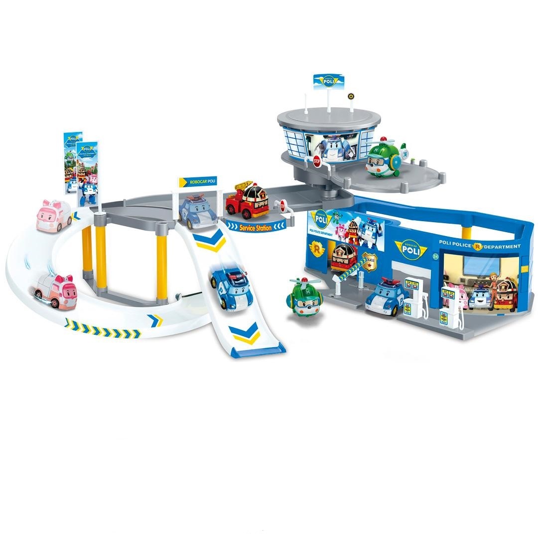 Silverlit игровой набор Robocar Poli парковка, гараж, вертолетная площадка XZ-156