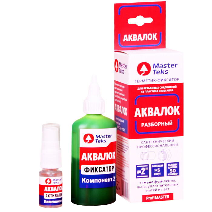 Паста уплотнительная Masterteks Аквалок для резьбовых соединений, 60 мл ...