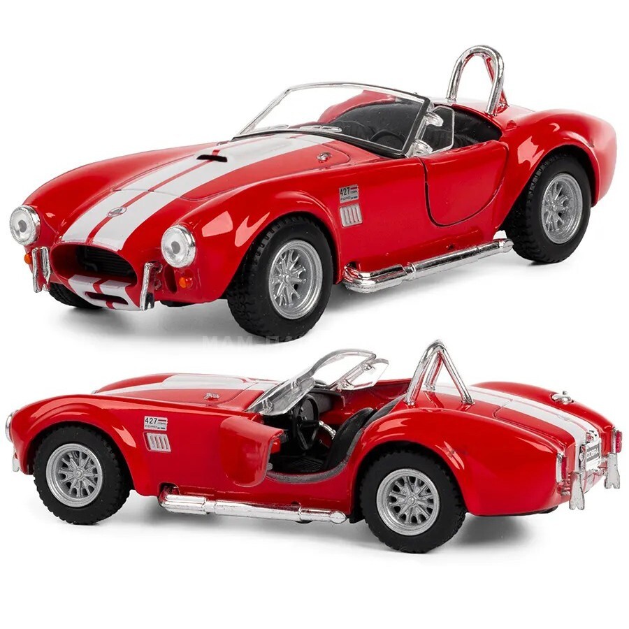 Машинка металлическая Kinsmart 1:32 1965 Shelby Cobra 427 (Шелби Кобра)  5322DKT инерционная, двери открываются / Красный - купить с доставкой по  выгодным ценам в интернет-магазине OZON (396892961)