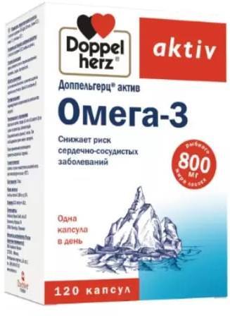 Доппельгерц Актив Омега-3, капсулы по 1186мг, 120 шт.