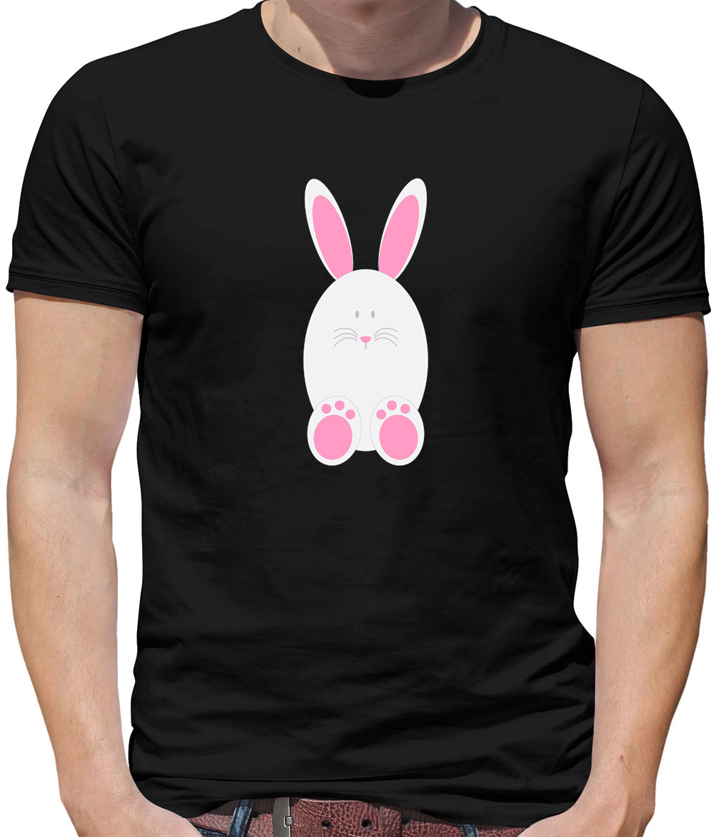 Футболка Пасхальная прикольная. Кролик в рубашке. Bunny Merch. Его зая на черной футболке фото.